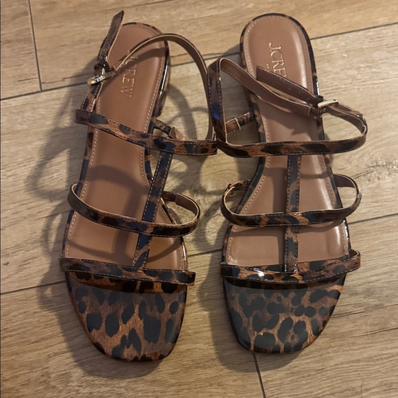 J. Crew Shoes - J. Crew Brown Leopard Strappy Sandals
